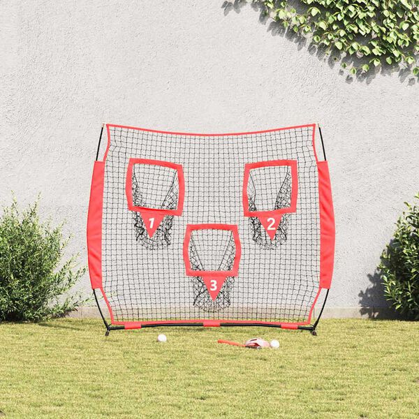 vidaXL Baseball treningsnett Svart 214,5 x 89,5 x 181 cm Polyester