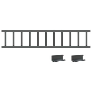 vidaXL Tak sn&oslash;fanger Antrasitt 100 x 2,5 x 20 cm St&aring;l