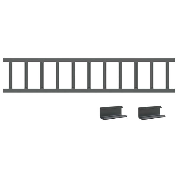 vidaXL Tak sn&oslash;fanger Antrasitt 100 x 2,5 x 20 cm St&aring;l