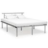 vidaXL Sengeramme uten madrass gr&aring; metall 140x200 cm