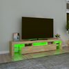 vidaXL TV-benk med LED-lys sonoma eik200 x 36,5 x 40 cm