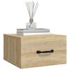 vidaXL Veggmontert nattbord sonoma eik 35x35x20 cm