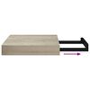 vidaXL Flytende vegghyller 4 stk eik 23x23,5x3,8 cm MDF