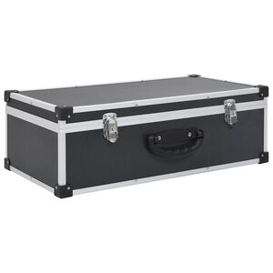 vidaXL CD-koffert for 80 CD-er aluminium ABS svart