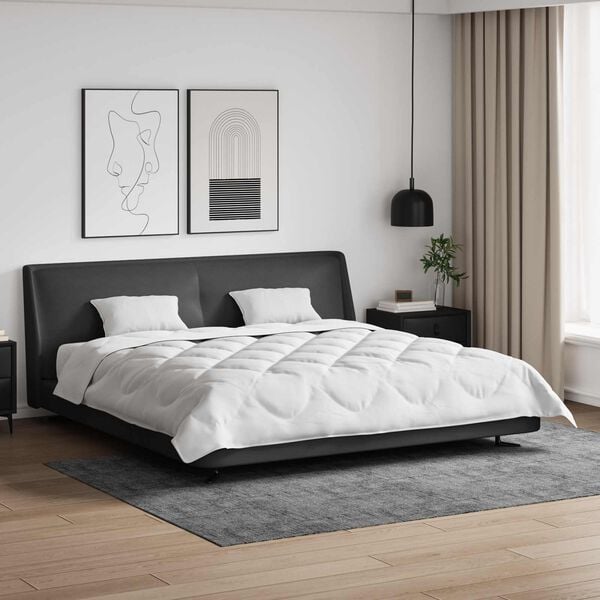 vidaXL Dyne med pute 3 pcs Hvit Mikrofiber