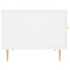 vidaXL Salongbord hvit 50x50x40 cm konstruert tre