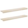 vidaXL Vinduplanker 2 stk. Hvit 100 x 20 x 2 cm Massivt Eiketre