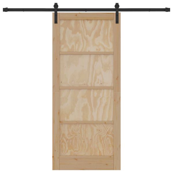 vidaXL Skyved&oslash;r Brun 86 x 198,5 cm Massiv furu