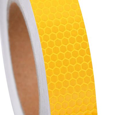 vidaXL Reflekterende tape gul 2,5 cm x 20 m PVC