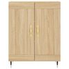 vidaXL Highboard sonoma eik 69,5x34x180 cm konstruert tre