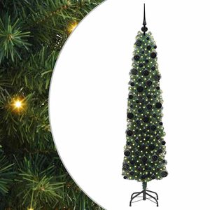 vidaXL Kunstig juletre med 300 LED gr&oslash;nn 180 cm PVC og st&aring;l og plast