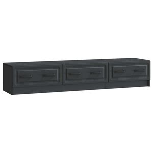 vidaXL TV-skap med skuff Svart 147 x 34,5 x 27 cm Konstruert tre