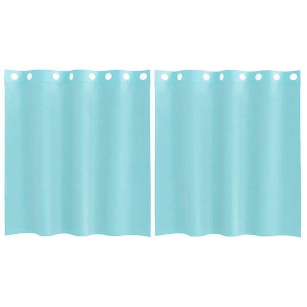 vidaXL Voilegardiner med grommets 2 stk turkis