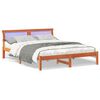 vidaXL Sengestamme med hodegjerde Vokset Brun 140 x 200 cm Massiv furu