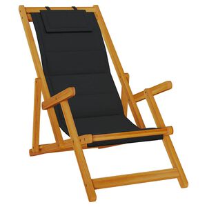 vidaXL Strandstol 2 pcs Brun 61.5 x 123 x 82cm Massivt akasietre