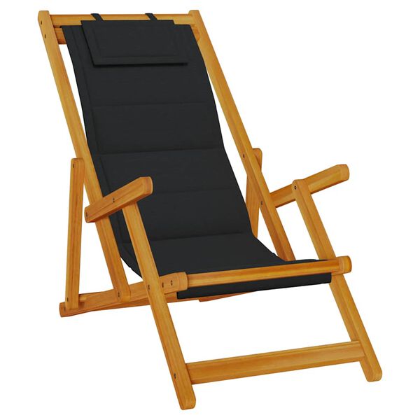vidaXL Strandstol 2 pcs Brun 61.5 x 123 x 82cm Massivt akasietre