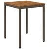 vidaXL Hage middagsbord Naturlig og Kaffe 60 x 60,5 x 75 cm