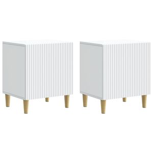 vidaXL Nattbordskap 2 pcs Hvit 43 x 34,5 x 50 cm Konstruert tre