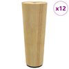 vidaXL M&oslash;belf&oslash;tter 12 stk. Brun &Oslash; 44 x 100 mm Solid Eucalyptus Tre