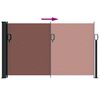 vidaXL Uttrekkbar sidemarkise brun 120x500 cm