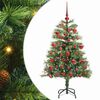 vidaXL Kunstig juletre 150 LED-lys Varmhvit PVC og metall Gr&oslash;nn