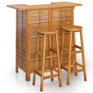 vidaXL Hagebarsett 3 deler heltre akasie