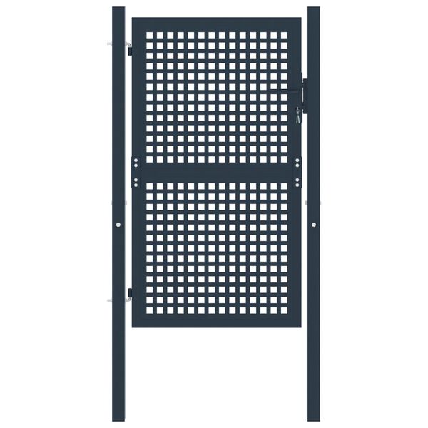 vidaXL Gjerdeport antrasitt 102x125 cm st&aring;l