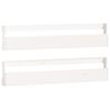 vidaXL Veggmonterte skohyller 2 stk hvit 110 x 9 x 23 cm heltre furu