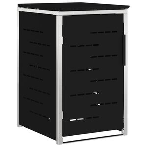 vidaXL Avfallsbeholderoppbevaring Svart 77,5 x 69 x 112,5 cm