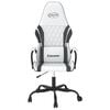 vidaXL Massasje-/gamingstol hvit og svart kunstskinn
