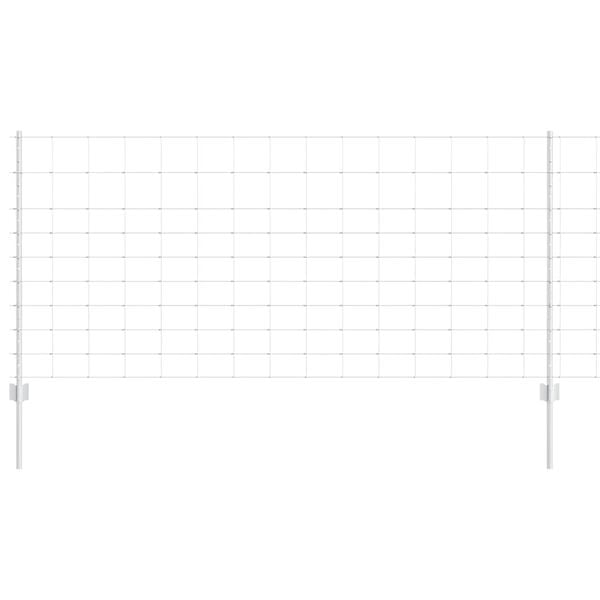 vidaXL Gjerde og Støtte sølv 1 x 25 m Stål