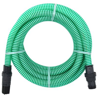 vidaXL Sugeslange med messingkoblinger grønn 1,1" 10 m PVC