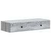 vidaXL Vegghengt Sidebord Gr&aring; sonoma 87,5 x 34,5 x 17 cm