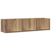 vidaXL Veggmontert CD-hylle artisan eik 75x18x18 cm konstruert tre