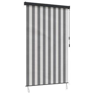 vidaXL Rullegardin Antrasitt og Hvit 60 x 250 cm Stoff og Aluminium