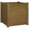 vidaXL Plantekasse honningbrun 50x50x50 cm heltre furu