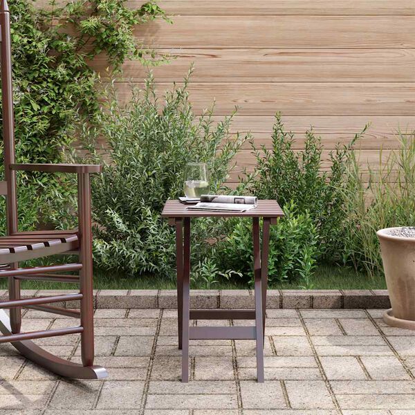 vidaXL Sammenleggbart sidebord brun heltre poppeltre