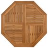 vidaXL Bordplate 90x90x2,5 cm åttekantet heltre teak