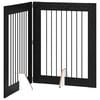 vidaXL Foldbar hundegitter med stativer 2 stk. Svart eik 160,5 cm
