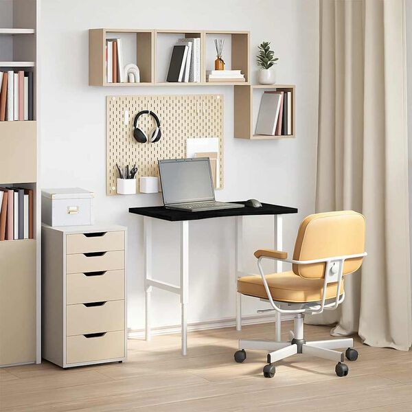 vidaXL Bordplate m&oslash;rkebrun 80x60x2,5 cm rektangul&aelig;r heltre eik