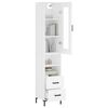 vidaXL Highboard hvit 34,5x34x180 cm konstruert tre