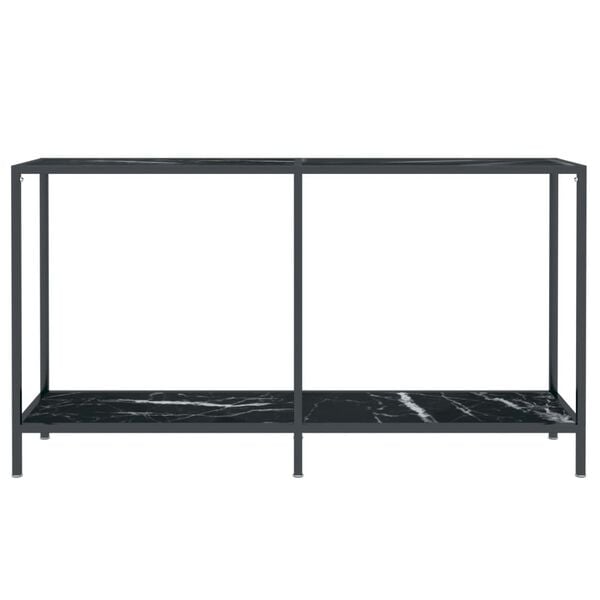 vidaXL Konsollbord svart 140x35x75,5 cm herdet glass