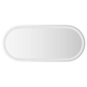 vidaXL LED Badevindu med speil Gjennomsiktig 80 x 35 cm herdet glass