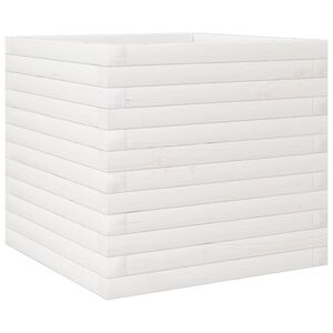 vidaXL Plantekasse hvit 50x50x45,5 cm heltre furu