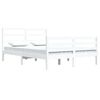 vidaXL Sengeramme hvit heltre furu 160x200 cm