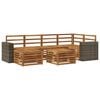 vidaXL Seksjonssofa Sett 6 pcs Naturlig Solid akasietre