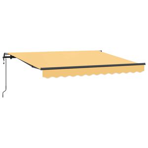 vidaXL Uttrekkbar markise sand 400 &times; 300 cm Stoff og Aluminium