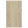 vidaXL Bokhylle/skjenk hvit og sonoma eik 66x30x98 cm sponplate