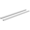 vidaXL Klesslanger 2 pcs s&oslash;lv 664 x 15 x 29 mm Aluminium Legering
