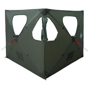 vidaXL Jakt-telt 145 x 145 x 150 cm Army gr&oslash;nn Polyester og st&aring;l